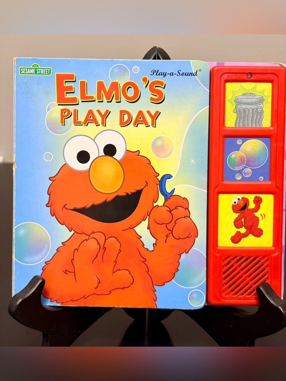 2010 Sesame Street: Elmo's Play Day Play-a-Sound Board Book/Working Condition